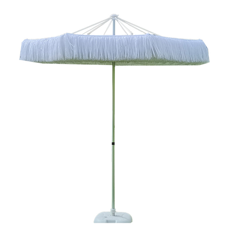 Ren hvitt PP -gressstål Frame Beach Parasol Bu2060