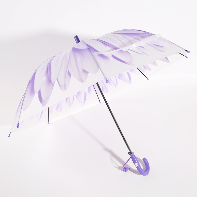 Barn paraply med blomst i PVC RU1960